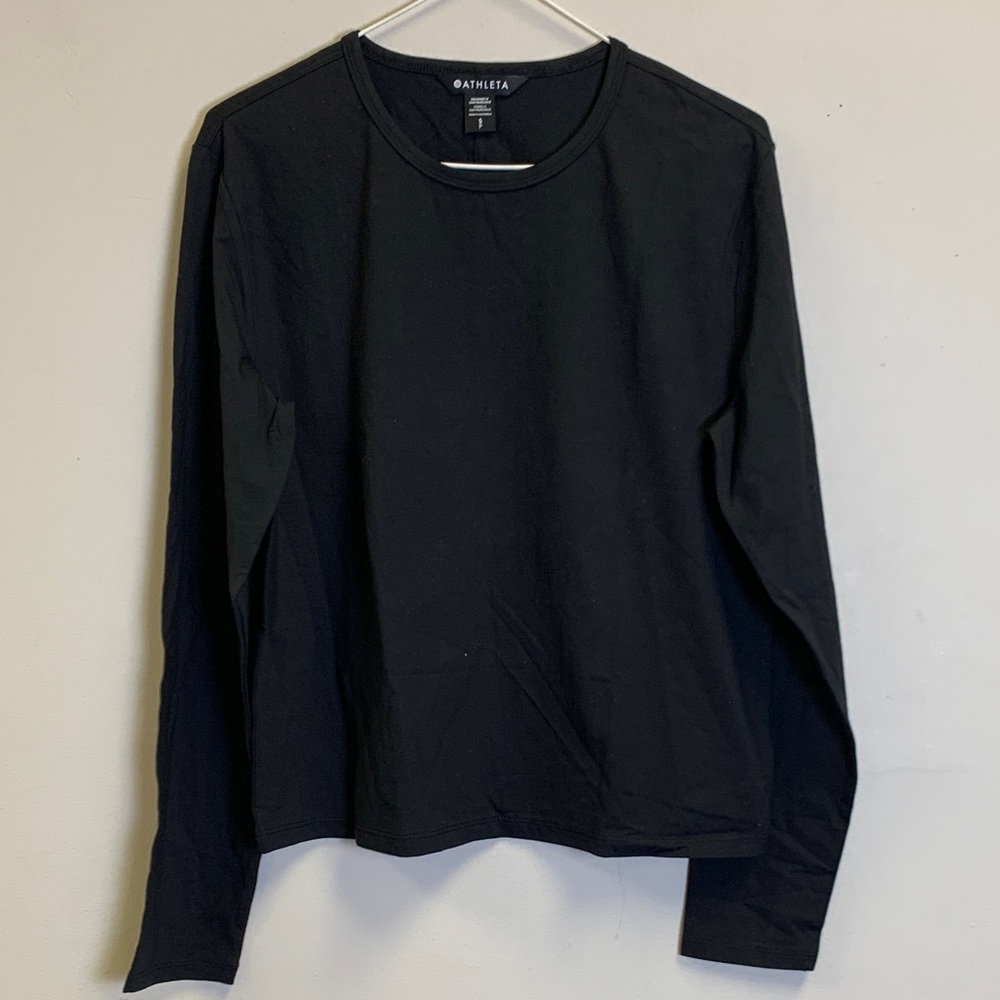 Athleta Black Long Sleeve Performance Top